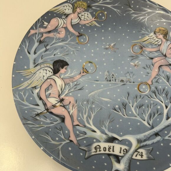 Haviland Limoges The 12 Days Of Christmas Plate Five Gold Rings 1974 Signed - Picture 3 of 6